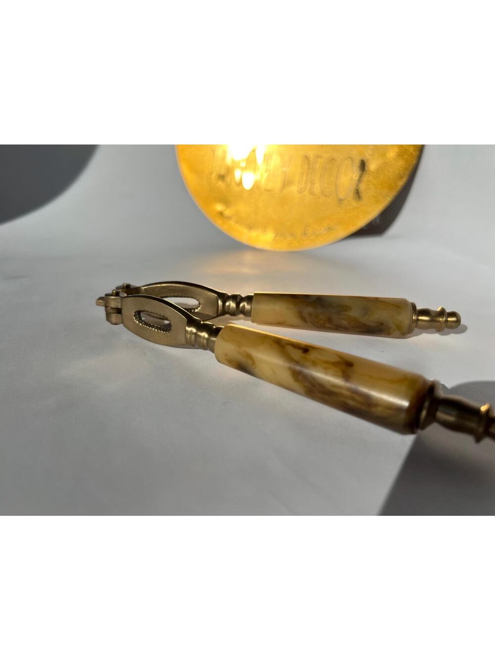 Brass Nutcracker — Vintage Handheld Nut Cracker | Festive Gift